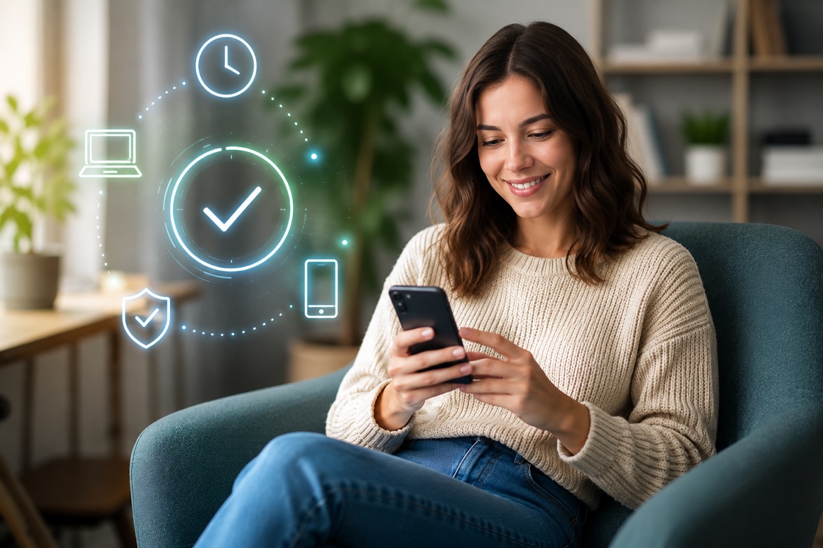 Emprunteur complétant sa demande de micro prêt express en ligne